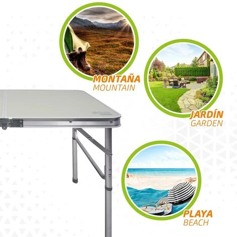 Mesa Plegable Camping Con 2 Taburetes Aktive 5 Mesa Plegable Camping Con 2 Taburetes Aktive - Imagen 5