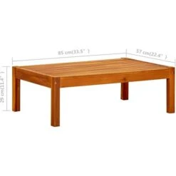 Mesa De Jardín De Madera De Acacia Maciza 85x57x29 Cm VidaXL -Mano Mano Ventas 50394592 3