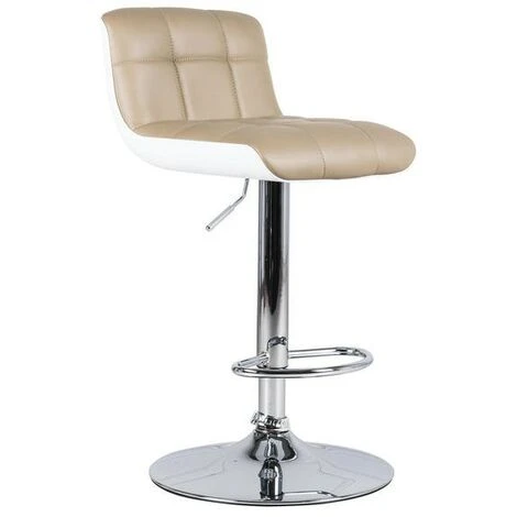 Taburete De Cuero Ecológico Gris Tórtola Moderno Con Altura Regulable 1 Taburete De Cuero Ecológico Gris Tórtola Moderno Con Altura Regulable