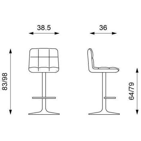 Taburete De Cuero Ecológico Gris Tórtola Moderno Con Altura Regulable 2 Taburete De Cuero Ecológico Gris Tórtola Moderno Con Altura Regulable - Imagen 2