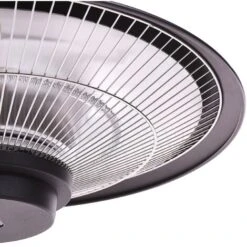 Estufa Eléctrica De Metal Negro 1500 W Colgante Techo Calefacción Radiante Jardín Exterior Merapi -Mano Mano Ventas 51139287 5