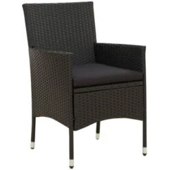 Sillas De Jardín 4 Unidades Con Cojines Ratán Sintético Negro VidaXL -Mano Mano Ventas 51359998 2