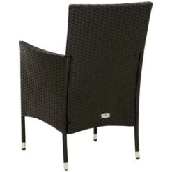 Sillas De Jardín 4 Unidades Con Cojines Ratán Sintético Negro VidaXL -Mano Mano Ventas 51359998 5