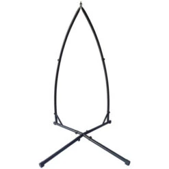 WYCTIN® Sostén Para Silla Colgante 214cm Soporte Para Columpio Estructura De Acero Negro Peso Máx 120Kg -Mano Mano Ventas 51598231 5