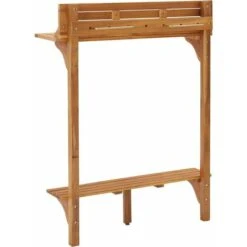 Mesa Alta De Balcón De Madera De Acacia Maciza 90x37x122,5 Cm -Mano Mano Ventas 51610567 4