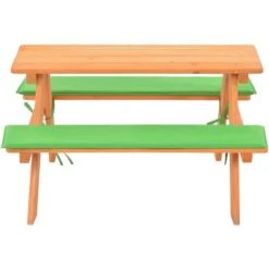 Mesa De Pícnic Infantil Con Bancos Madera De Abeto 89x79x50 Cm 7 Mesa De Pícnic Infantil Con Bancos Madera De Abeto 89x79x50 Cm -Mano Mano Ventas 51623926 3