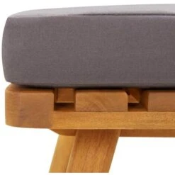 Reposapiés De Jardín Y Cojín Madera Maciza Acacia 60x60x29 Cm -Mano Mano Ventas 51625680 5