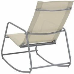 Balancín Mecedora De Jardín Textilene Crema 95x54x85 Cm -Mano Mano Ventas 51630209 4