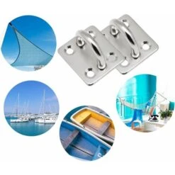 Ojo Protector De Placa Oblicua De Acero Inoxidable 304 De 4 Piezas 6 Mm 304, Bucle De Gancho De Hardware De Grapado Marino -Mano Mano Ventas 52023558 4