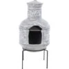RedFire Chimenea Con Parrilla Acopulco Arcilla Gris Claro