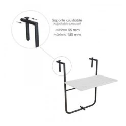 Papillon Mesa Plegable Colgante Para Balcones / Terrazas 36x60 Cm. Altura Regulable -Mano Mano Ventas 52662235 4