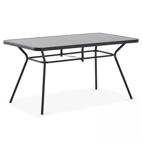 Mesa De Jardín Con 6 Sillas Y Parasol Gris Bormes 4 Mesa De Jardín Con 6 Sillas Y Parasol Gris Bormes - Imagen 4