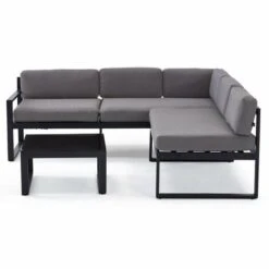 Juego De Muebles De Jardín Aluminio Y Poliéster Negro Y Gris Alicante 7 Juego De Muebles De Jardín Aluminio Y Poliéster Negro Y Gris Alicante -Mano Mano Ventas 52933789 3
