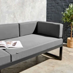 Juego De Muebles De Jardín Aluminio Y Poliéster Negro Y Gris Alicante 9 Juego De Muebles De Jardín Aluminio Y Poliéster Negro Y Gris Alicante -Mano Mano Ventas 52933789 5