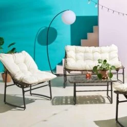 Salón De Jardín De 4 Plazas De Metal Y Resina Crudo Lima 9 Salón De Jardín De 4 Plazas De Metal Y Resina Crudo Lima -Mano Mano Ventas 53036655 5