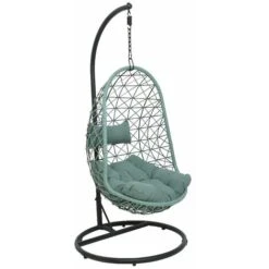 Columpio De Jardín De Ratán Sintético Verde Bolonia