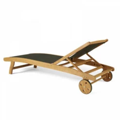 Paquete De 2 Tumbonas De Madera Y Textileno Negro Martigues -Mano Mano Ventas 53077859 3