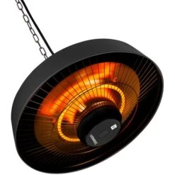 VONROC Calefactor Vulcano 2000W - Colgante - Negro - Elemento De Carbono - Con Mando A Distancia, Temporizador Y 2 Niveles De Calor -Mano Mano Ventas 53100612 5