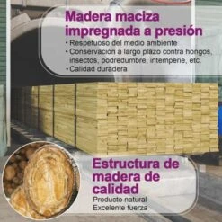 Mesa De Pícnic Con Bancos 220x122x72 Cm Madera Pino Impregnada VidaXL 8 Mesa De Pícnic Con Bancos 220x122x72 Cm Madera Pino Impregnada VidaXL -Mano Mano Ventas 53578085 4