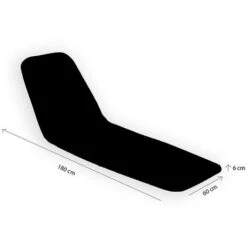 Acomoda Textil - Colchón Tumbona Con Cojín 180x60x6 Cm Desenfundable, Cómodo Y Elegante. Ideal Para Jardín Piscina, Playa, Terraza Y Balcón. (Gris) -Mano Mano Ventas 53927950 3