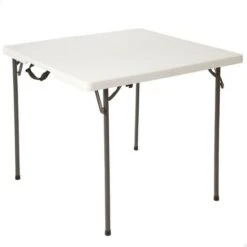 Lifetime Mesa Cuadrada Plegable Blanco 94x94x74 Cm