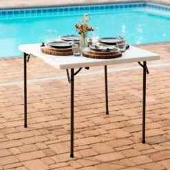 Lifetime Mesa Cuadrada Plegable Blanco 94x94x74 Cm 9 Lifetime Mesa Cuadrada Plegable Blanco 94x94x74 Cm -Mano Mano Ventas 54026248 5