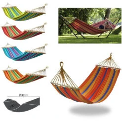 Hamaca Colgante Jardin Exterior Hamaca De Camping 200X100 Cm