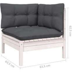 Sofá De Jardín 2 Plazas Con Cojines Madera Pino Gris Antracita VidaXL -Mano Mano Ventas 54132823 5