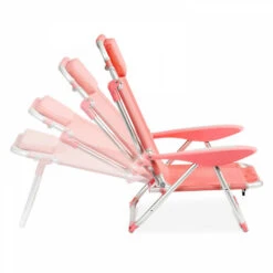 Lote De 2 Sillones De Playa Plegables De Poliéster Coral Clic Clac Des Plages By Innov'Axe -Mano Mano Ventas 54400098 4