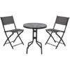 BLUNGI Mesa 60 Cm + 2 Sillas Plegables Txt Conjunto