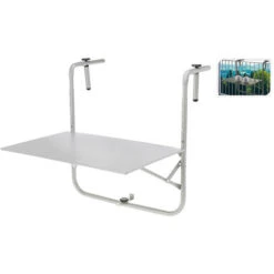 MESA BALCONERA 60X43 CM GRIS