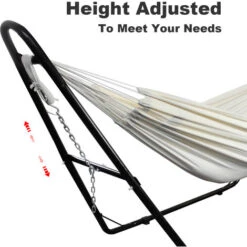 Cama Colgante, Hamaca, Beige, Con Soporte Tipo-H, Brasileño, Algodón, Capacidad: Para 2 Personas, Alto: Ajustable -Mano Mano Ventas 54716415 3