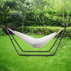 Cama Colgante, Hamaca, Beige, Con Soporte Tipo-H, Brasileño, Algodón, Capacidad: Para 2 Personas, Alto: Ajustable -Mano Mano Ventas 54716415 5