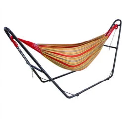 Hamaca, Cama ColganteCapacidad: Para 2 PersonasAlto: AjustableRojo, Con Soporte Tipo-H, Algodón, Brasileño