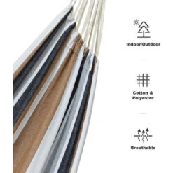 Hamaca, Cama ColganteCapacidad: Para 2 PersonasAlto: AjustableMarrón, Brasileño, Algodón, Con Soporte Tipo-H -Mano Mano Ventas 54716497 4