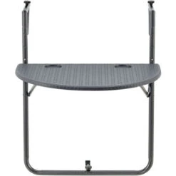 Mesa Colgante De Balcón Cicala Acero 84 X 60 X 64 Cm Efecto Ratán Gris Oscuro [en.casa] -Mano Mano Ventas 54959663 4