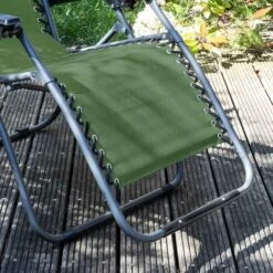 Lote De 2 Sillones De Relax Plegables De Textileno Y Acero Esmeralda Monaco -Mano Mano Ventas 54966073 3