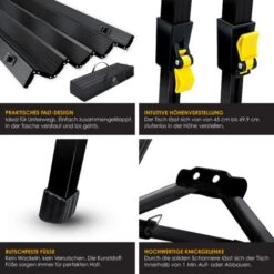 KESSER® Mesa De Camping Plegable, Mesa De Camping Con Marco De Aluminio, Tablero Enrollable, Mesa Plegable Con Ajuste De Altura Incl. Bolsa De Transporte Con Correa 90 X 53 Cm - Hasta 30 Kg TEST2 -Mano Mano Ventas 54969428 4