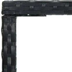 Hommoo Mesa Alta De Jardin Ratan Sintetico Y Vidrio Negro 70x70x110 Cm -Mano Mano Ventas 55351444 4