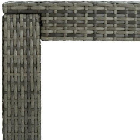 Hommoo Mesa Alta De Jardin Ratan Sintetico Gris 140,5x60,5x110,5 Cm 5 Hommoo Mesa Alta De Jardin Ratan Sintetico Gris 140,5x60,5x110,5 Cm - Imagen 5