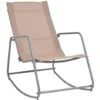 Hommoo Balancin Mecedora De Jardin Textilene Gris Taupe 95x54x85 Cm