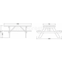 Mesa De Picnic De Madera Eco 180cm Desmontada -Mano Mano Ventas 55737903 5
