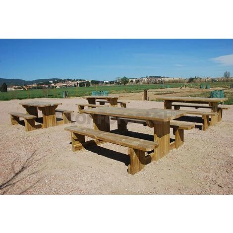 Mesa Picnic Madera Navic 8pax 200cm Desmontada Sin Respaldo 1 Mesa Picnic Madera Navic 8pax 200cm Desmontada Sin Respaldo