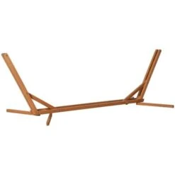 OUTSUNNY Soporte Para Hamaca De Madera Plegable Ajustable De 3 Niveles Estructura Para Hamaca 217-380 Cm De Longitud Carga Máx. 150 Kg 388x120x89 Cm