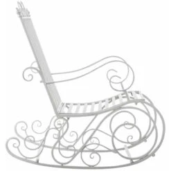 Set De 2 Mecedoras De Hierro Smilla Blanco -Mano Mano Ventas 56478893 4