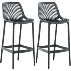 Set De 2 Taburetes Outdoor Air Gris Oscuro