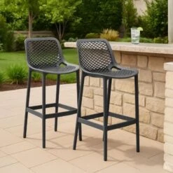 Set De 2 Taburetes Outdoor Air Gris Oscuro -Mano Mano Ventas 56478898 3