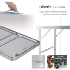 Mesa De Aluminio Plegable 75x55x68cm - Mesa De Camping, Mesa De Picnic, Mesa Desmontable 7 Mesa De Aluminio Plegable 75x55x68cm - Mesa De Camping, Mesa De Picnic, Mesa Desmontable -Mano Mano Ventas 56499997 3