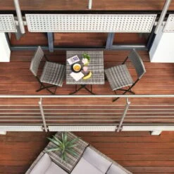 Conjunto De Ratán Trevi - Mueble De Exterior De Poli Ratán, Muebles De Ratán Sintético, Asientos De Jardín Con Estructura De Acero -Mano Mano Ventas 56500869 4