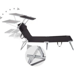 2 Tumbonas Chloe - Tumbona De Jardín Plegable, Mueble Para Patio Con Respaldo Ajustable, Asiento De Terraza Impermeable -Mano Mano Ventas 56500979 4